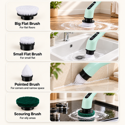 Multi-Functional Cordless Electric Spin Scrubber