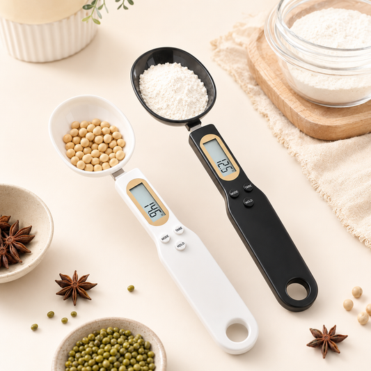 Digital kitchen scale spoon for measuring flour sugar spices and ingredients