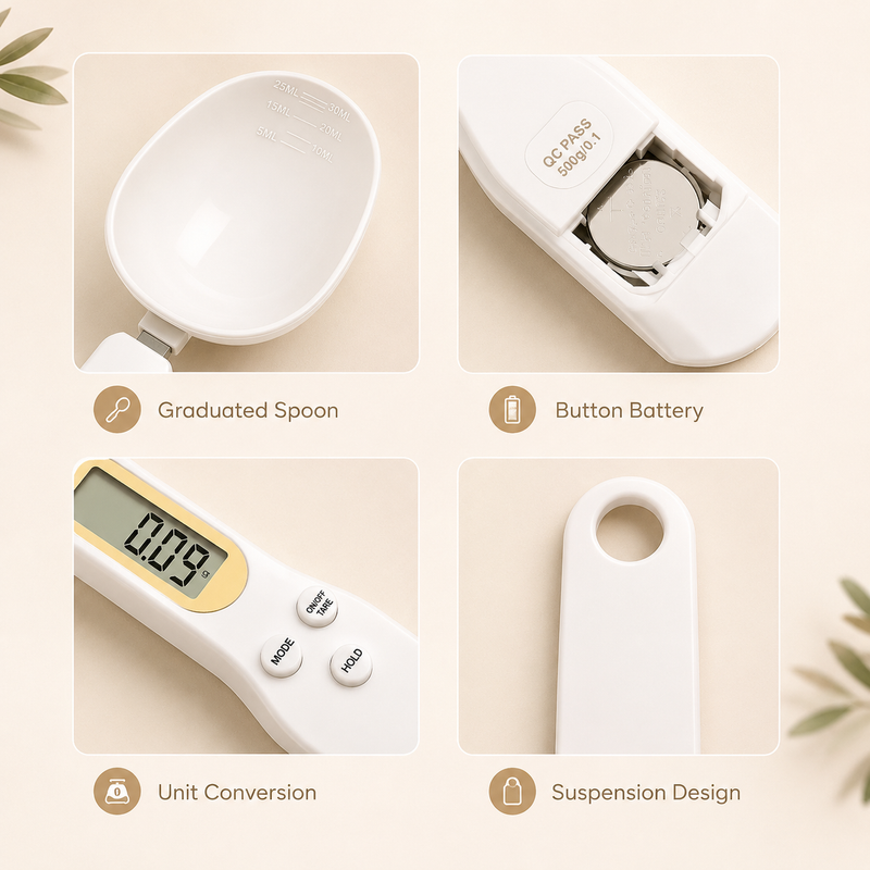 High precision digital kitchen measuring spoon scale with LCD display
