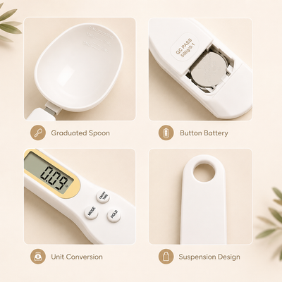 High precision digital kitchen measuring spoon scale with LCD display