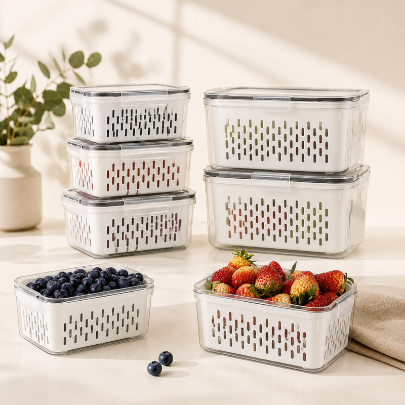 Fruit & Vegetable Storage Containers for Fridge