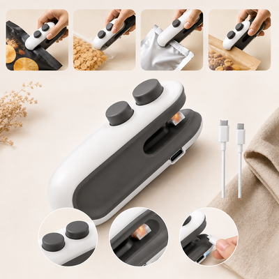 Rechargeable Mini Bag Sealer with Cutter