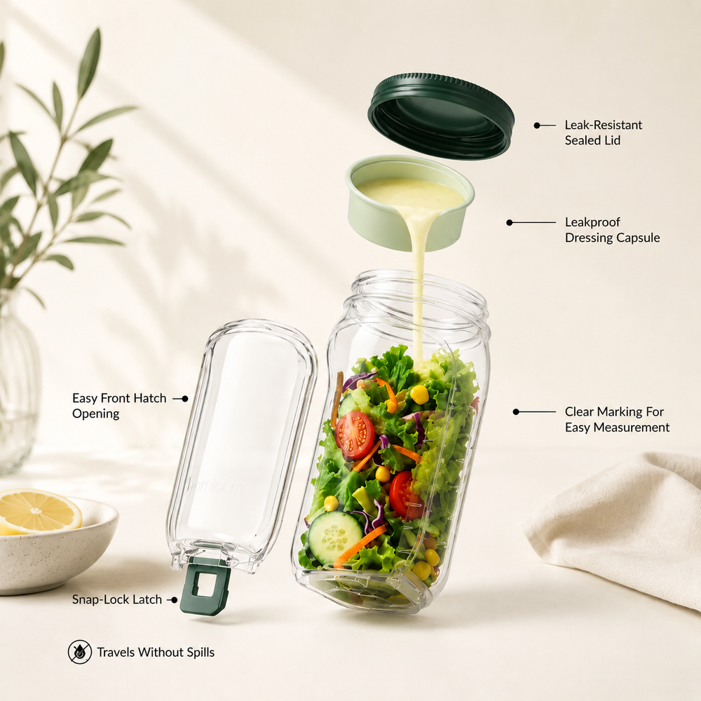 leakproof salad jar